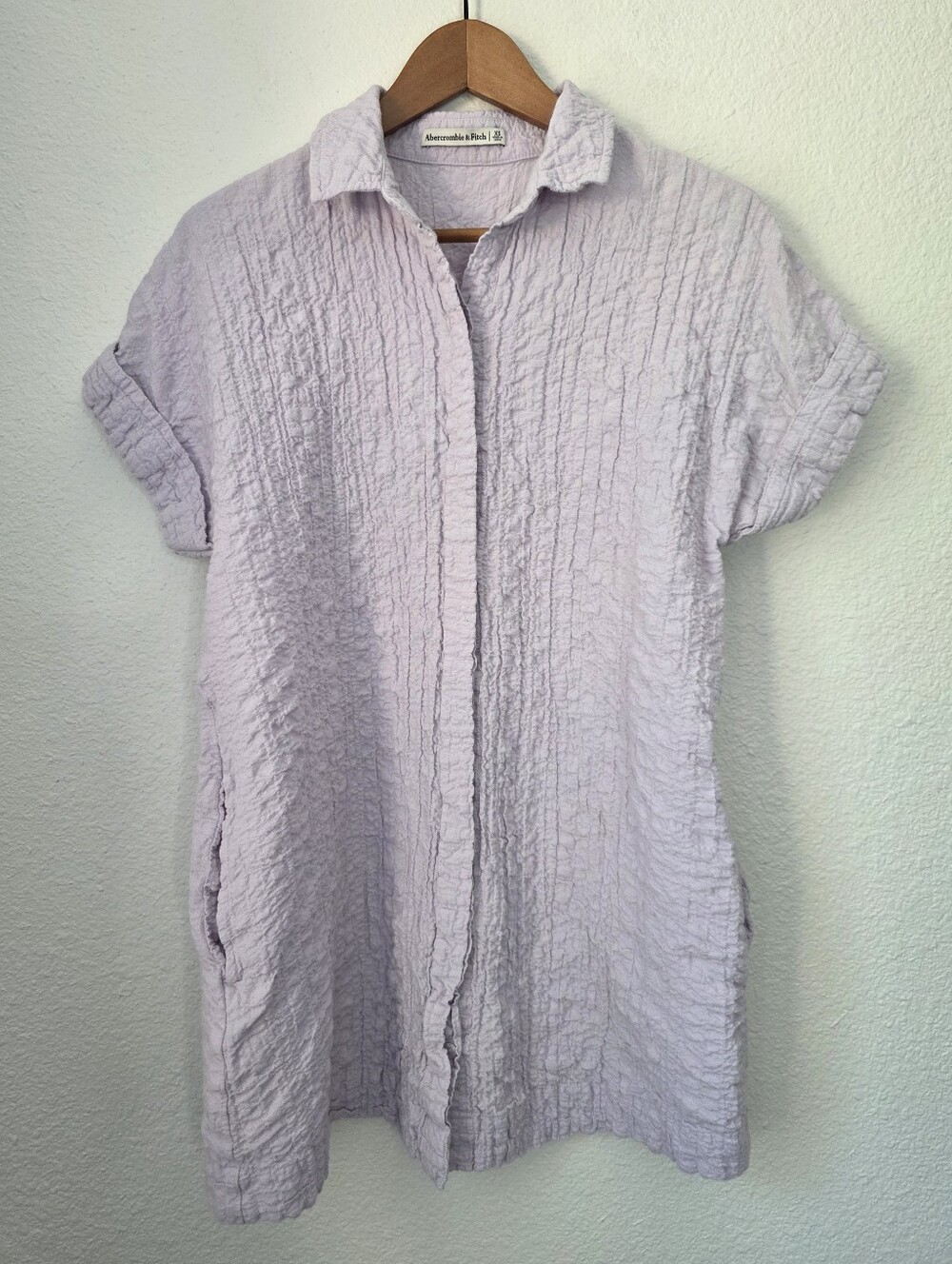 Abercrombie And Fitch Textured Dress In Lilac, Size XS
